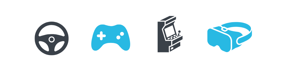 DIGITAL pictogramme volant manette borne arcade casque VR