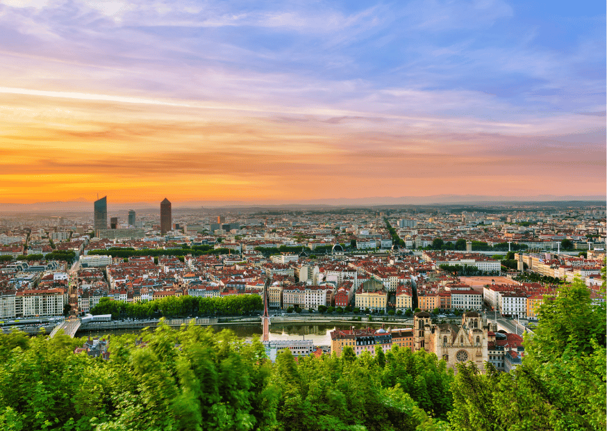 vue de la ville de lyon