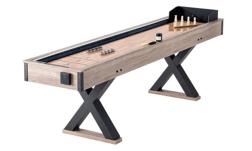 suffleboard en bois jeux en location pour bureaux et espaces détente entreprises et bar / restaurant