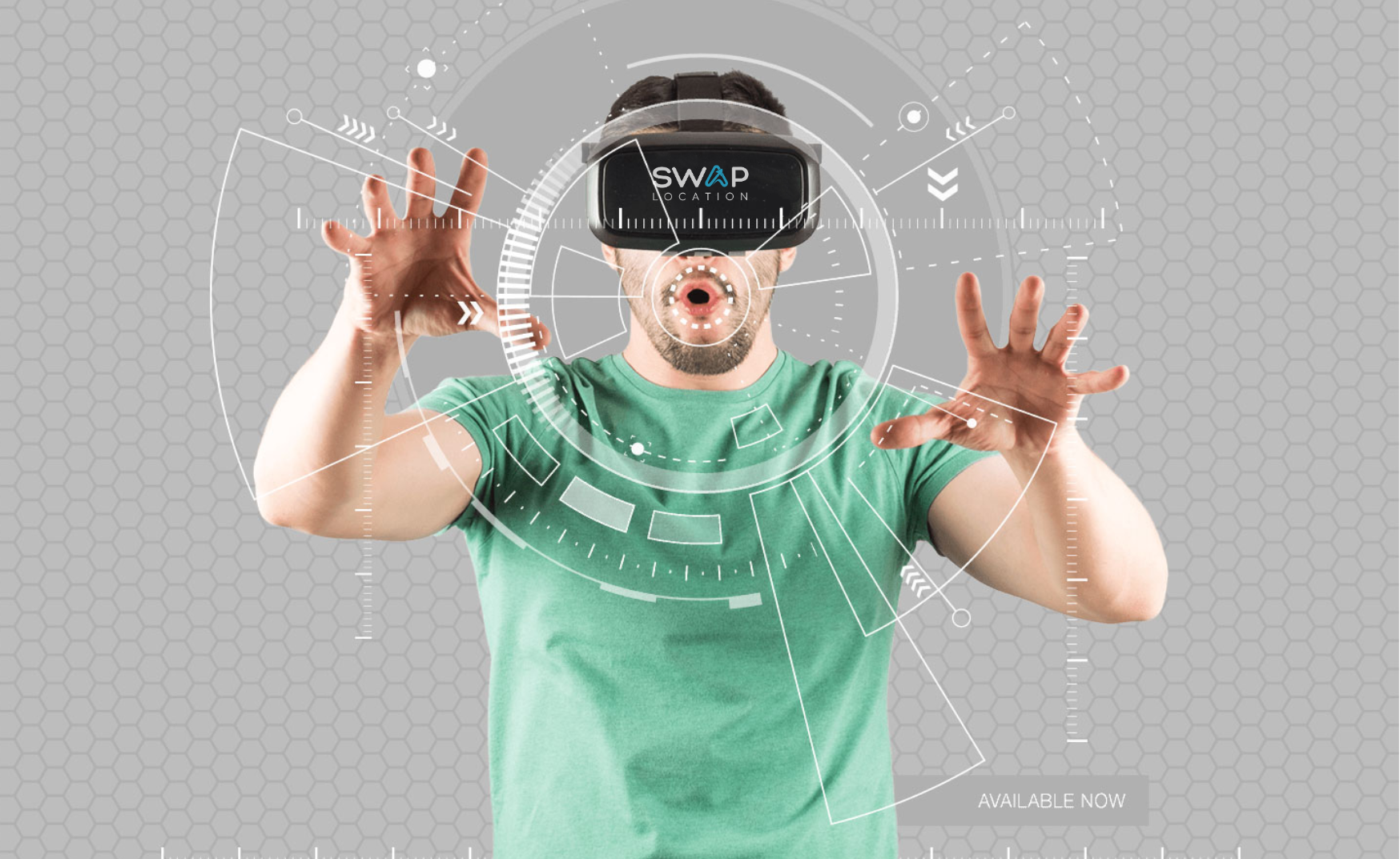 homme avec casque de réalité virtuelle VR